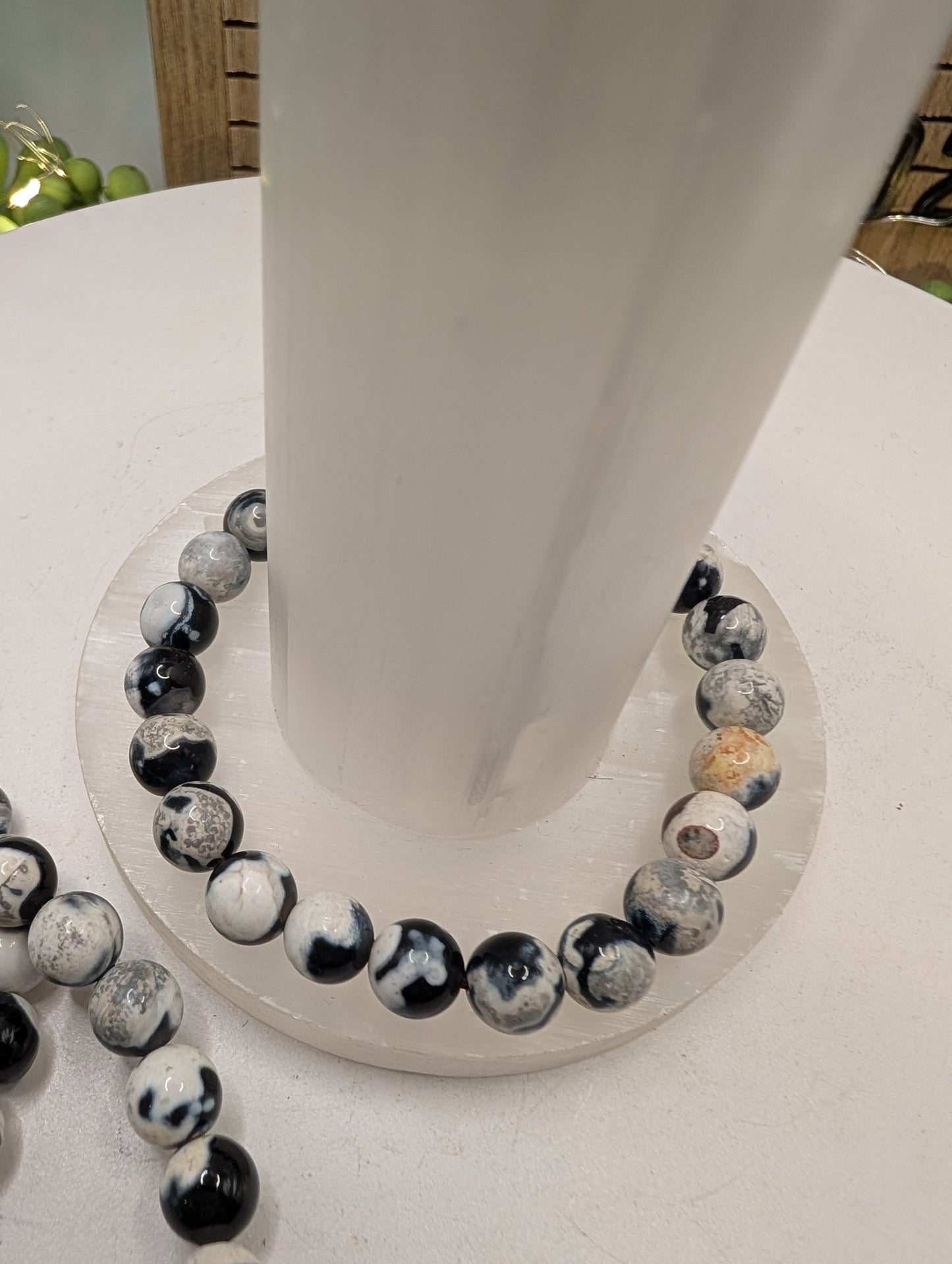 Orca Agate Beaded Bracelet