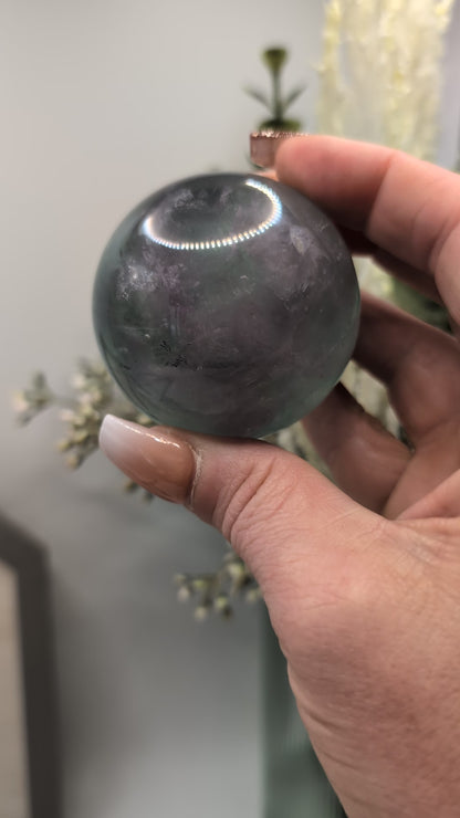 Green & Purple Fluorite Spheres With Brilliant UV Reaction!! Multiple Sizes Available!!
