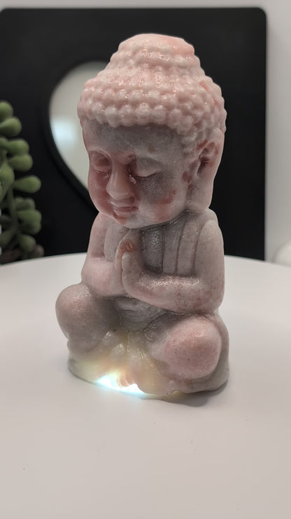 Pink Opal Buddha Statue - Statement Piece