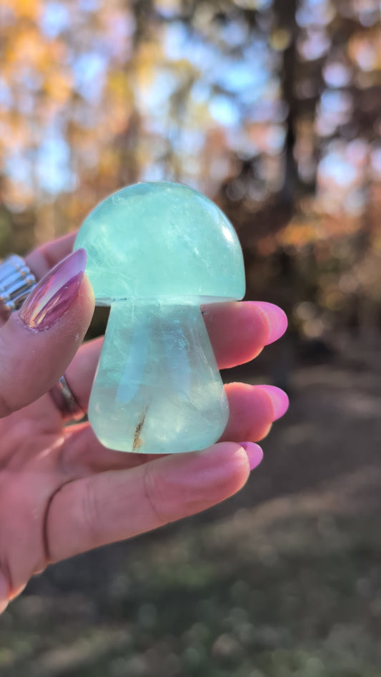 Green Fluorite Mushroom - Healing Crystal