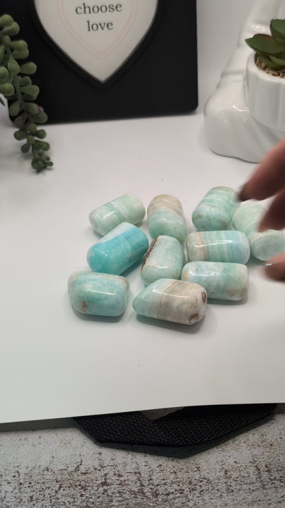 Caribbean Calcite "Barrel Shaped" Tumbles - Extremely Rare Shape - High Quality Stones from Pakistan!