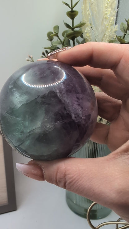 Green & Purple Fluorite Spheres With Brilliant UV Reaction!! Multiple Sizes Available!!