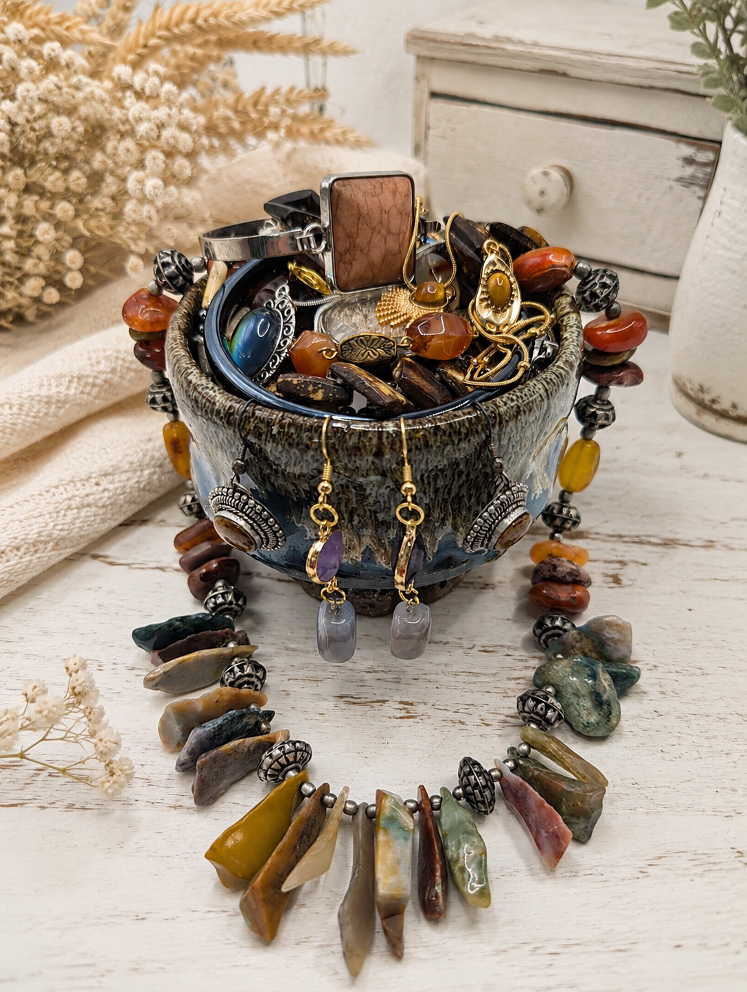 The Rustic Cauldron Jewelry Jar