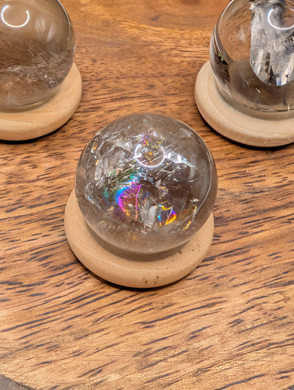 Smoky Quartz Sphere with Exceptional Clarity & Rainbows