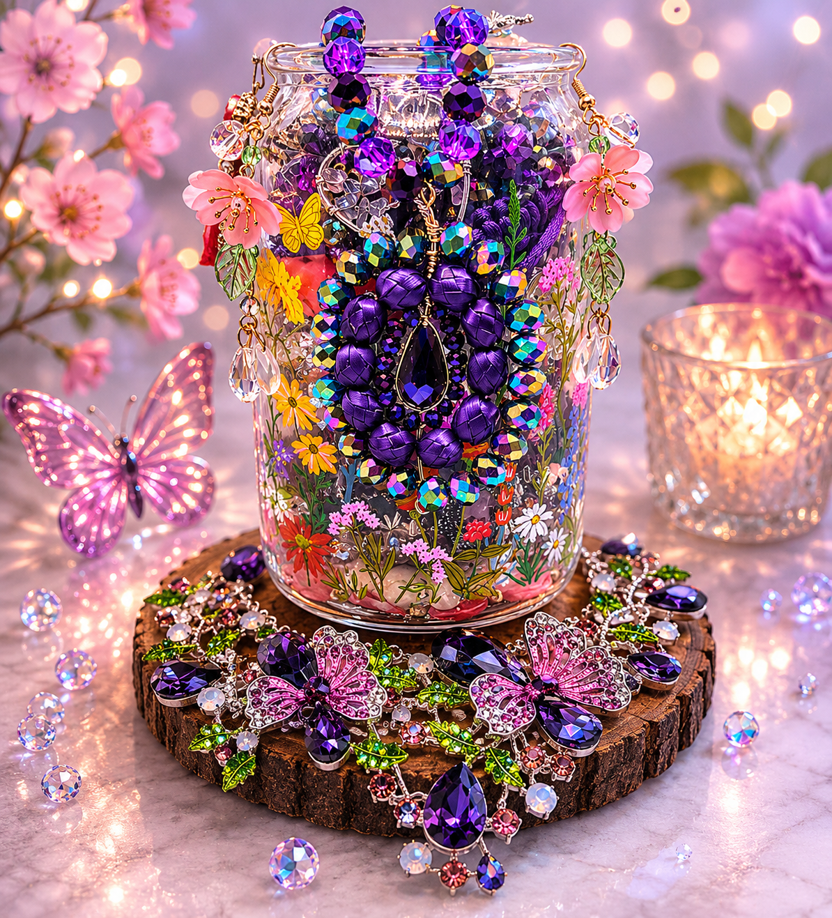 Twilight Garden Whimsy Jewelry Jar