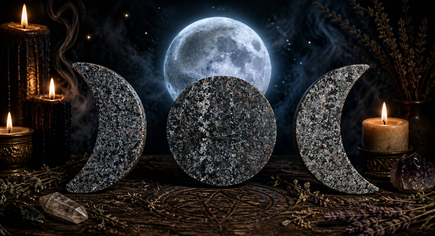 Triple Moon in Yooperlite - UV Reactive Set!