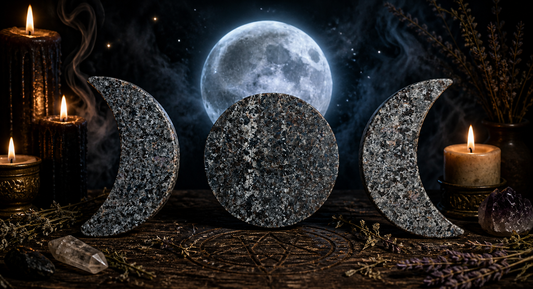 Triple Moon in Yooperlite - UV Reactive Set!