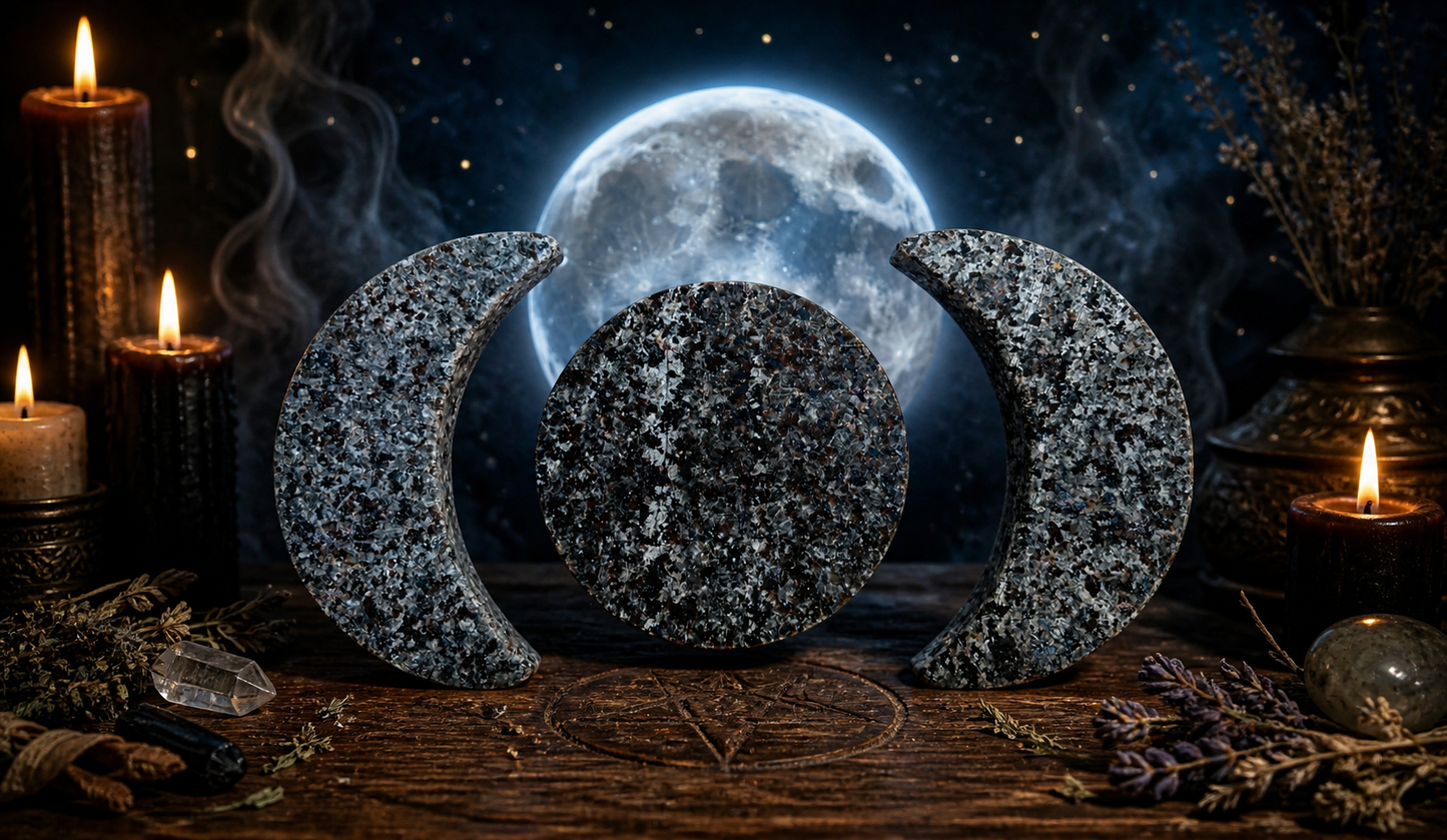 Triple Moon in Yooperlite - UV Reactive Set!